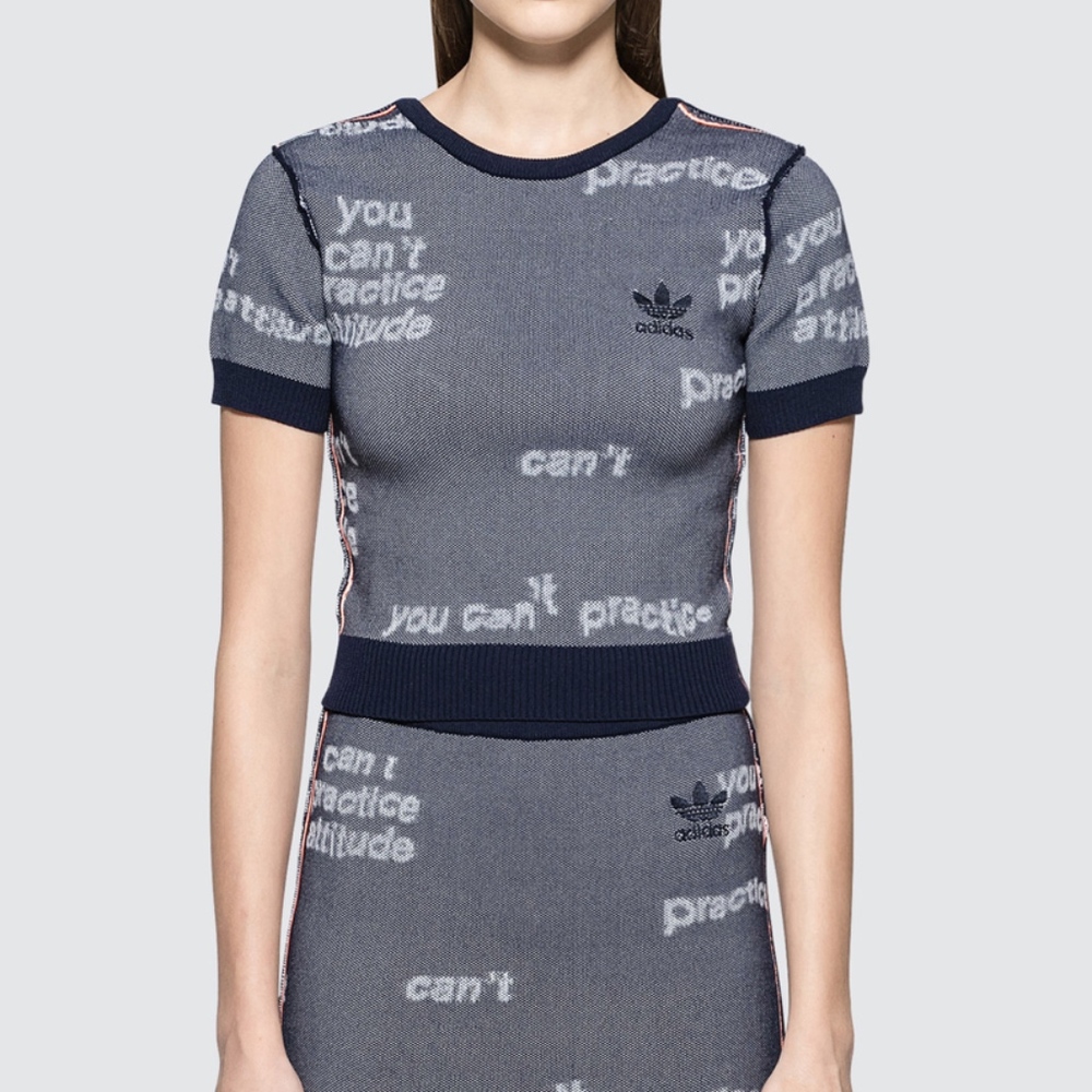Adidas | You Can't Practice Attitude Crop Top M